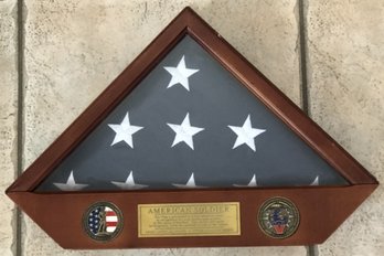 Army National Guard American Soldier Framed Flag