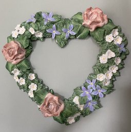 Heart Shape Ceramic Floral Wreath
