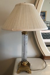 Etched Crystal & Brass Lamp - Vianne?