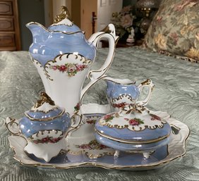 Blue/ White Porcelain Tea Set