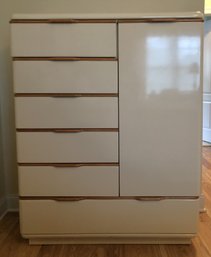 Post Modern - Lane - Creme Lacquered Wood Armoire