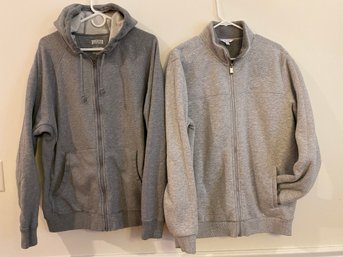 2 - Zip Up Sweaters - Duluth & Calvin Klein - Large