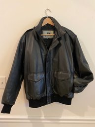 Burk's Bay Leather Bomber Jacket - Large