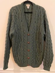 L.l. Bean Wool Cable Knit Sweater - Large