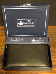 47 Maple Leather Pass Case/ Wallet - New