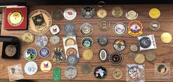 Large Lot Military Challenge Coins / Medals