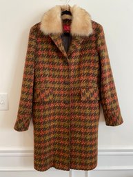 Vintage Cole Haan - Woman's Long Tweed Coat - Size 10