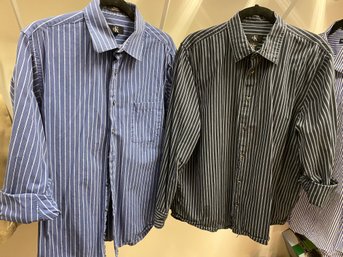 2 Calvin Klein Button Up Shirts - Large