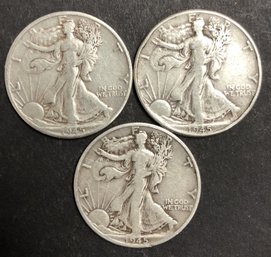 #16 - 3pc Silver Walking Liberty Half Dollars