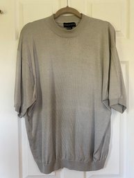 Baracuta Silk/cotton Tan Short Sleeved Sweater