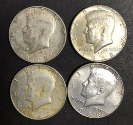 #9 - 4pc Kennedy Half Dollars