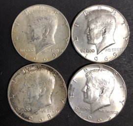 #12 - 4pc Kennedy Half Dollars