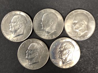 #1 - 5pc Eisenhower Dollars