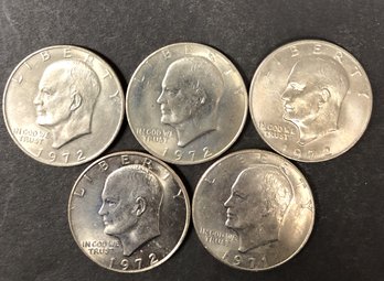 #2 - 5pc Eisenhower Dollars