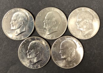 #3 - 5pc Eisenhower Dollars