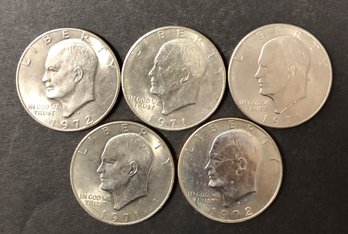 #4 - 5pc Eisenhower Dollars