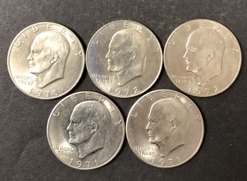 #6 - 5pc Eisenhower Dollars