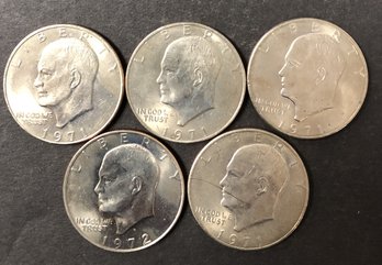 #7 - 5pc Eisenhower Dollars
