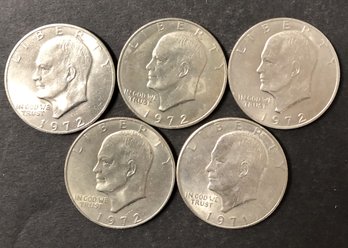 #8 - 5pc Eisenhower Dollars