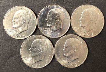 #9 - 5pc Eisenhower Dollars