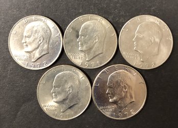 #10 - 5pc Eisenhower Dollars