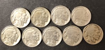 #2 - 9pc Buffalo Nickels