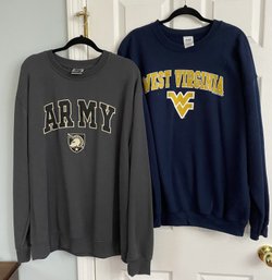 2 Sweat Shirts - Army & W. Virginia