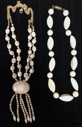 #34 - 2pc Faux Stone Necklaces