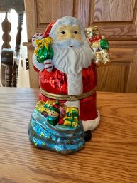 Porcelain Santa Music Box