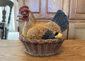 Portugal Ceramic Rooster Tureen