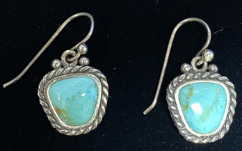 #19 - Barse Sterling & Turquoise Earrings