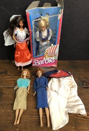 4pc Vintage Barbie Dolls