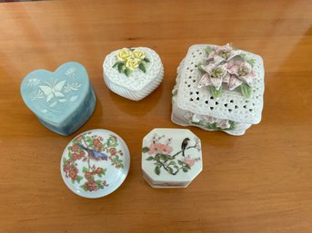 5 Piece Trinket Box Lot