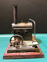 Antique Tin Mechanical Steam Engine Toy