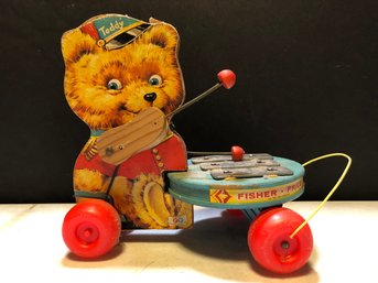 Vintage Fisher Price - Teddy Pull-toy
