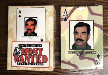 2 Decks - Saddam Hussein Gulf War Playing Cards