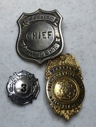 3 Vintage Badges