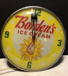 Vintage Borden's Ice Cream Clock