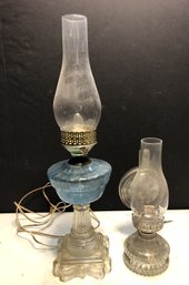 2pc Antique Oil Lamps