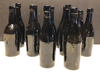 12pc Antique Hand-Blown Bottles