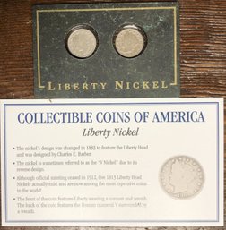 Collectible Coins Of America - 2pc Liberty Nickels