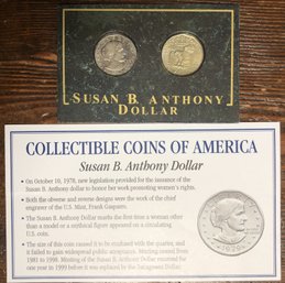 Collectible Coins Of America - 2pc Susan B Anthony Dollars 1979