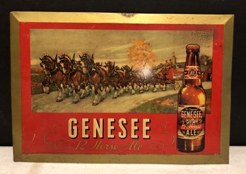 Vintage Genesee Tin Beer Sign