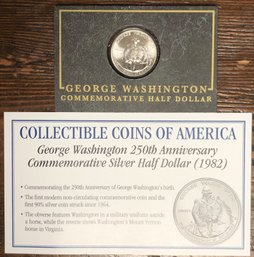 Collectible Coins Of America - 1982 George Washington Silver Half Dollar