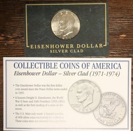 Collectible Coins Of America - 1971 Silver Clad Eisenhower Dollar