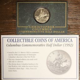 Collectible Coins Of America - 1992 Columbus Commemorative Half Dollar