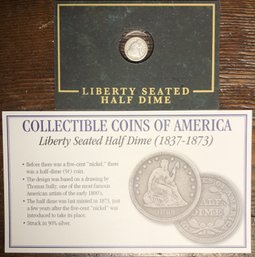 Collectible Coins Of America - 1853 Liberty Seated Half Dime