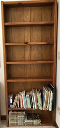 Pine Bookcase W/ Books