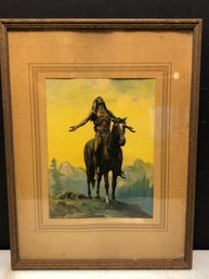#1 - Antique Indian Print - Appeal To The Great Spirit