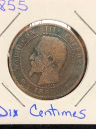 1855 Dix Centimes
